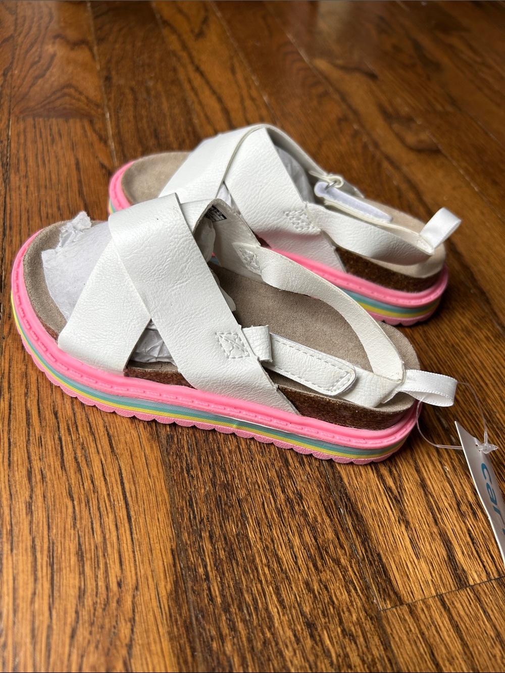 NWT Toddler Girls White Carters Sandals Size 8